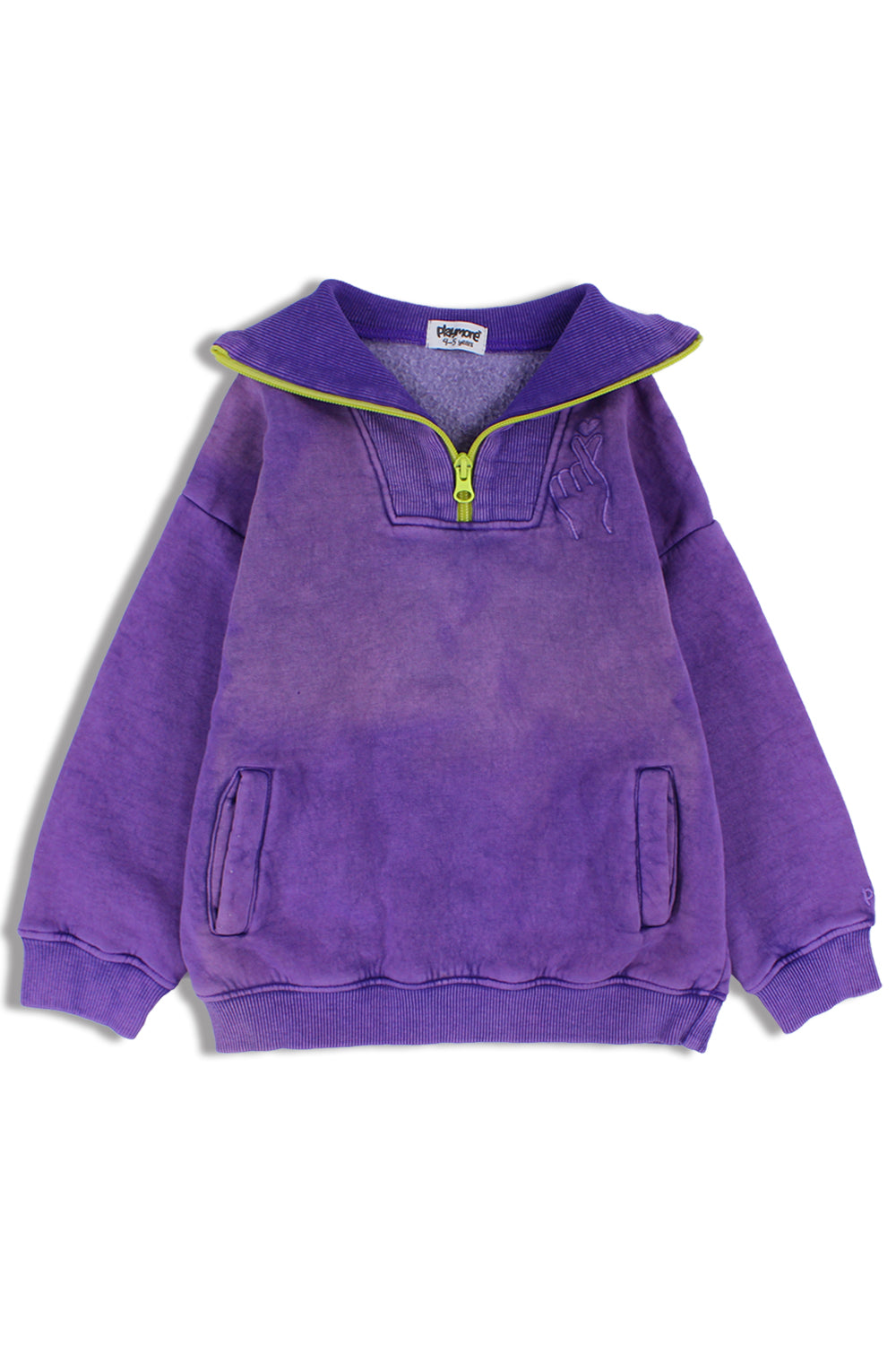 Unisex Cotton Quarter Zip Sweatshirt – Purple