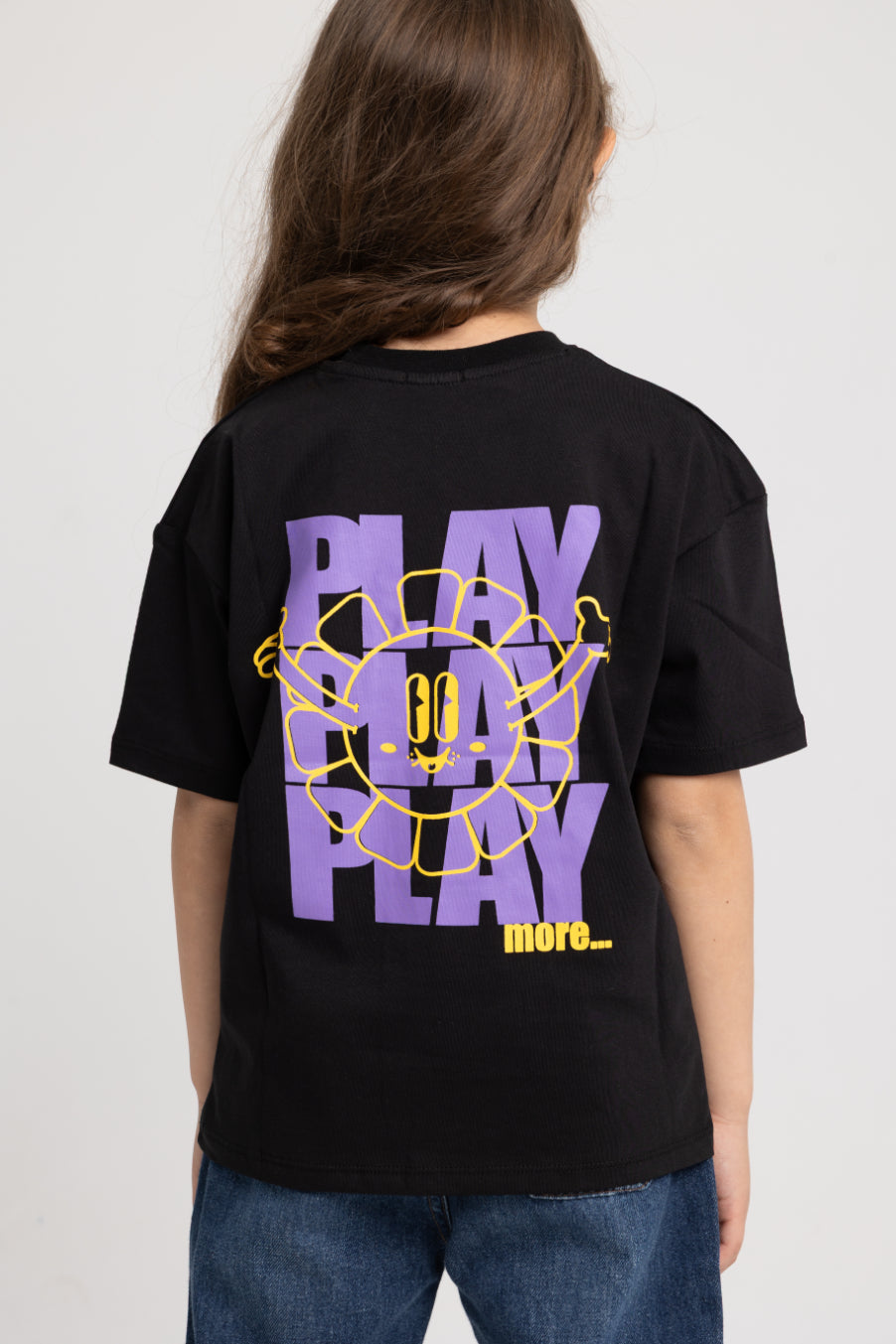 Unisex "PLAY PLAY PLAY MORE" Short-Sleeved T-Shirt – Black