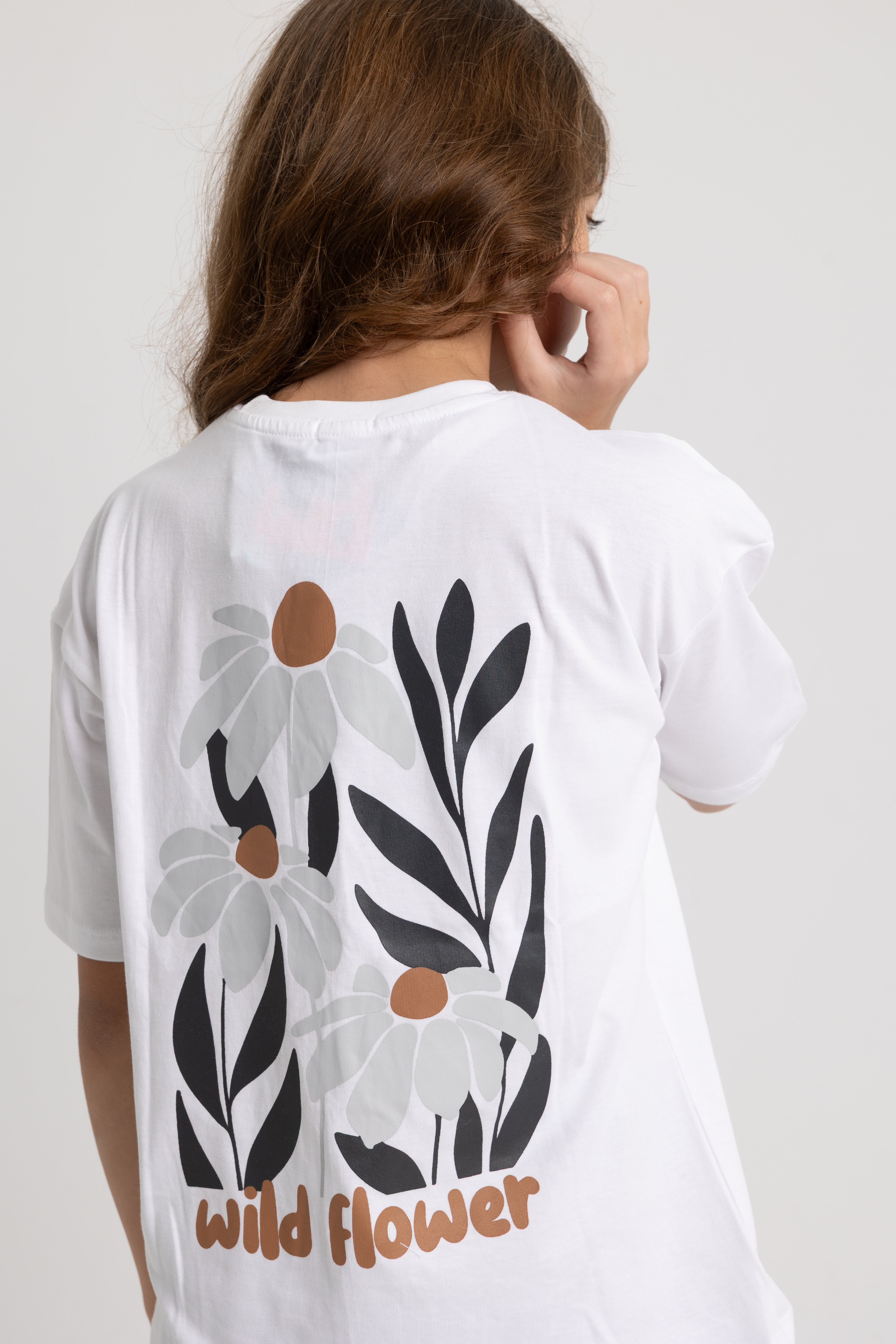Unisex "WILD FLOWER" Short-Sleeved T-Shirt – White
