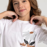Unisex "WILD FLOWER" Short-Sleeved T-Shirt – White