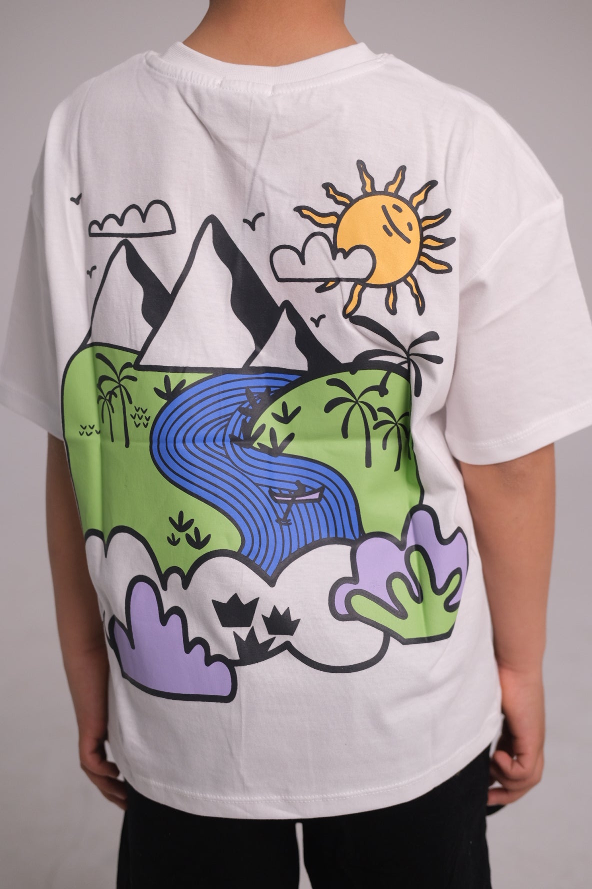 Unisex "Pyramids" Short-Sleeved T-Shirt – White