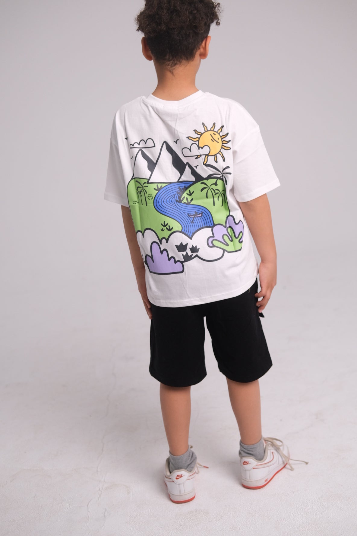 Unisex "Pyramids" Short-Sleeved T-Shirt – White