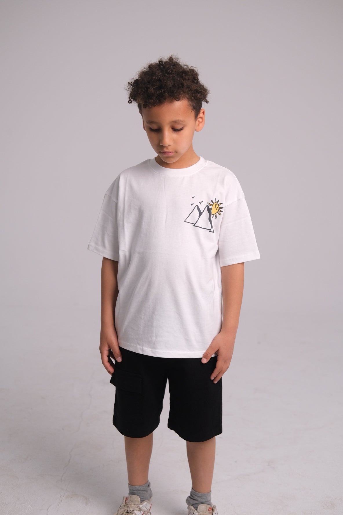 Unisex "Pyramids" Short-Sleeved T-Shirt – White