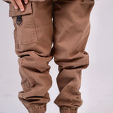Unisex Kids Brown Outdoor Gabardine Pants