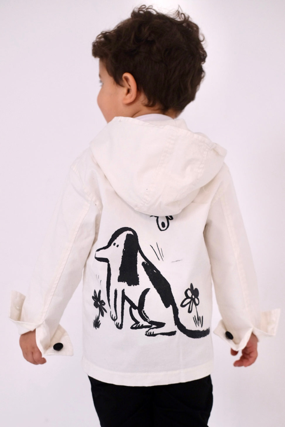 Unisex Baby Gabardine Jacket – Offwhite