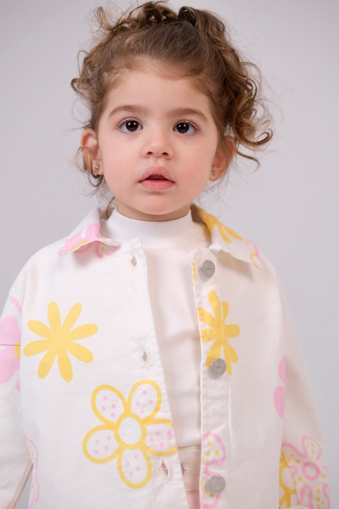 Baby Girls Gabardine Jacket – Offwhite