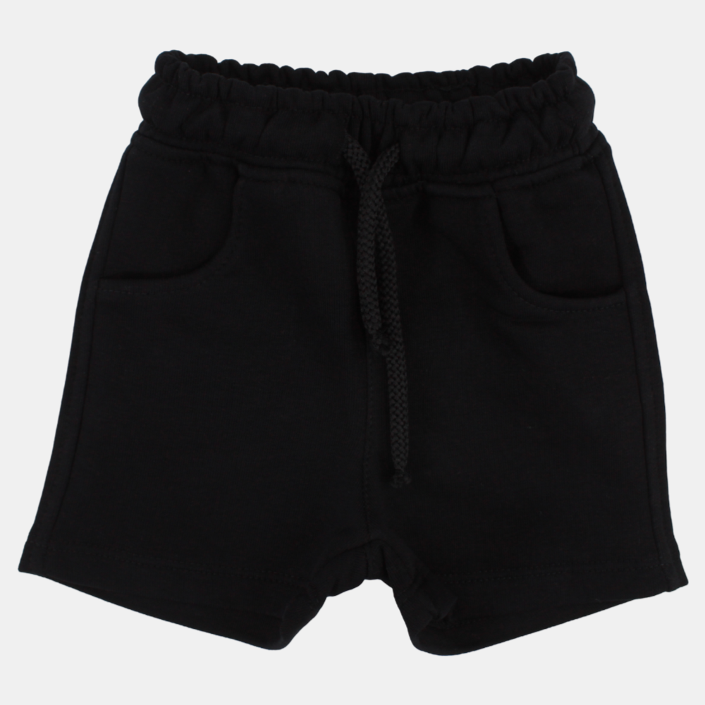 Unisex Baby Cotton Shorts – Black
