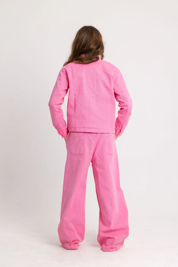 Girls Gabardine Pants – Fuchsia