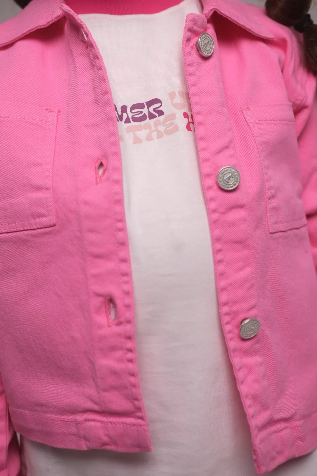 Girls Gabardine Shirt – Fuchsia - Clothing - Playmore