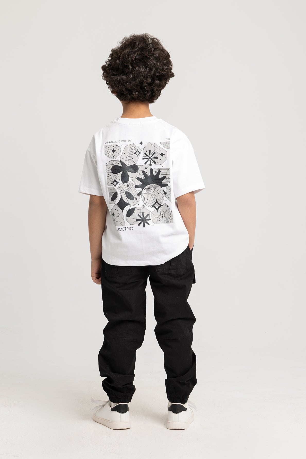 Unisex Short-Sleeved Cotton T-Shirt – White Minimalistic Poster