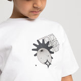 Unisex Short-Sleeved Cotton T-Shirt – White Minimalistic Poster