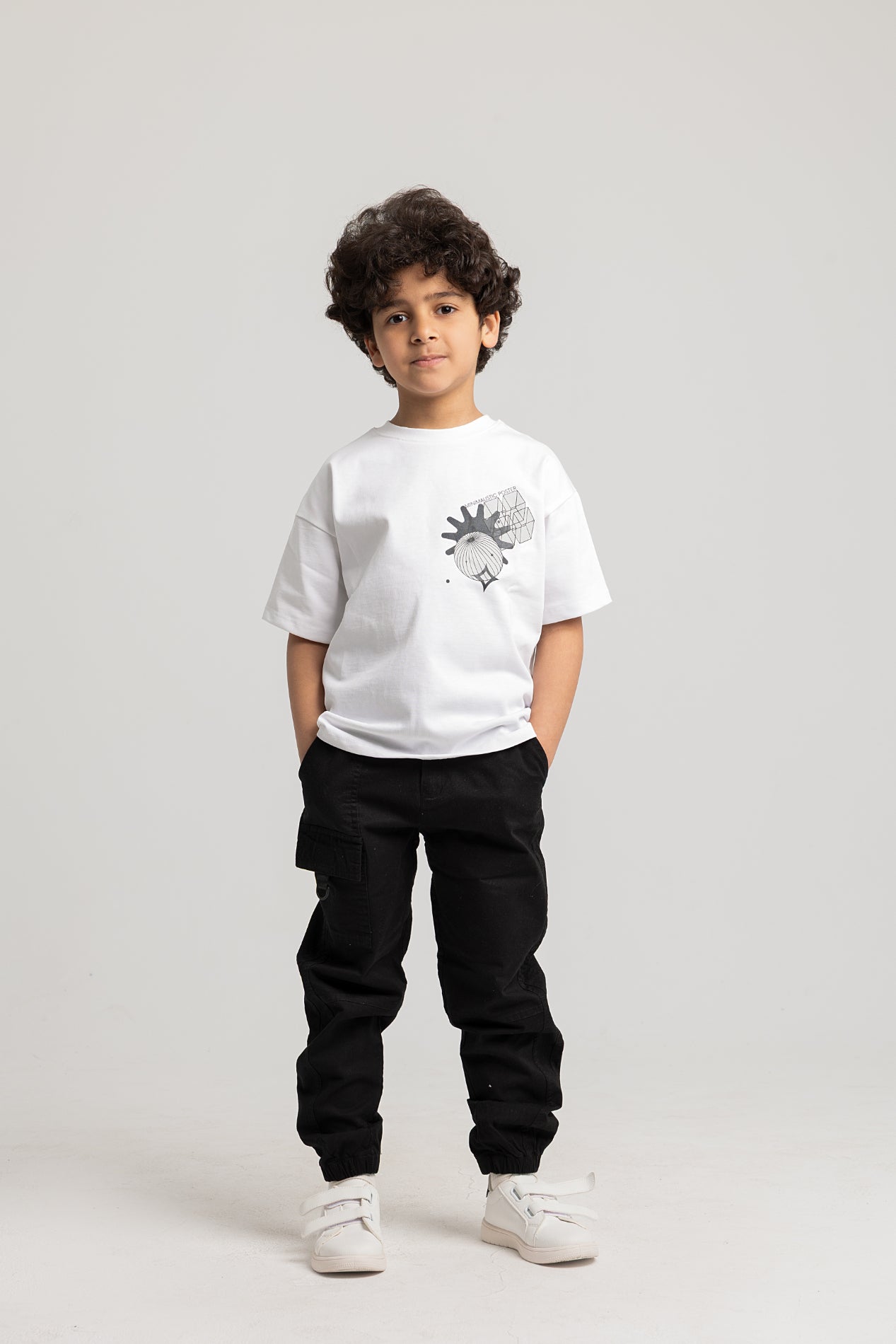 Unisex Short-Sleeved Cotton T-Shirt – White Minimalistic Poster