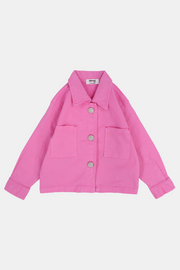Baby Girls Fuchsia Gabardine Jacket
