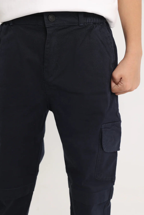 Unisex Kids Gabardine Pants – Navy