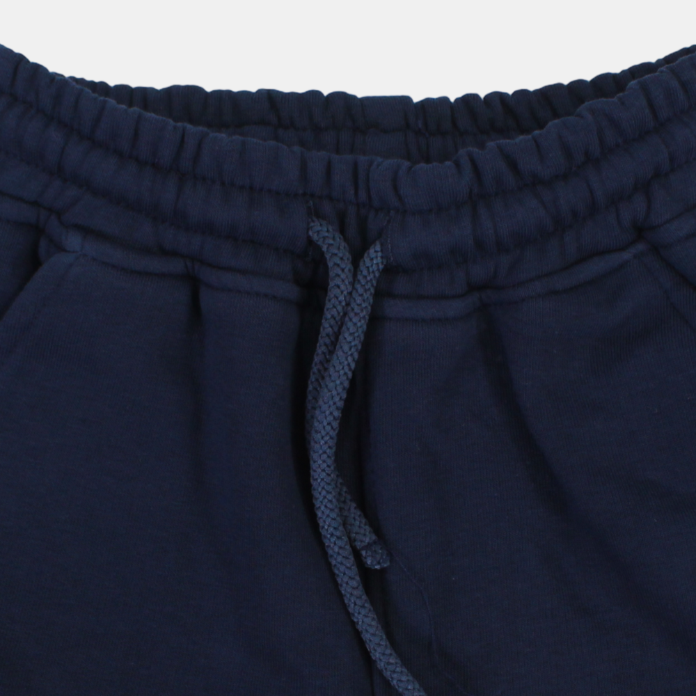 Unisex Navy Cotton Shorts