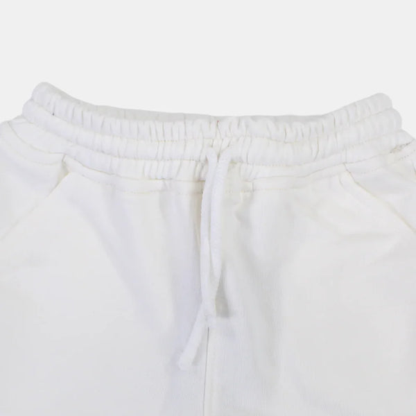 Unisex Off-White Cotton Shorts
