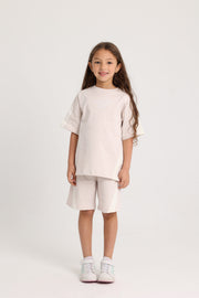 Unisex Kids Cotton Outfit Set – Beige