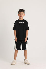 Unisex Kids Cotton Outfit Set – Black