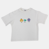 Unisex Baby Off-white "Circle Triangle Square" Cotton T-Shirt