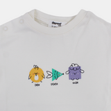 Unisex Baby Off-white "Circle Triangle Square" Cotton T-Shirt