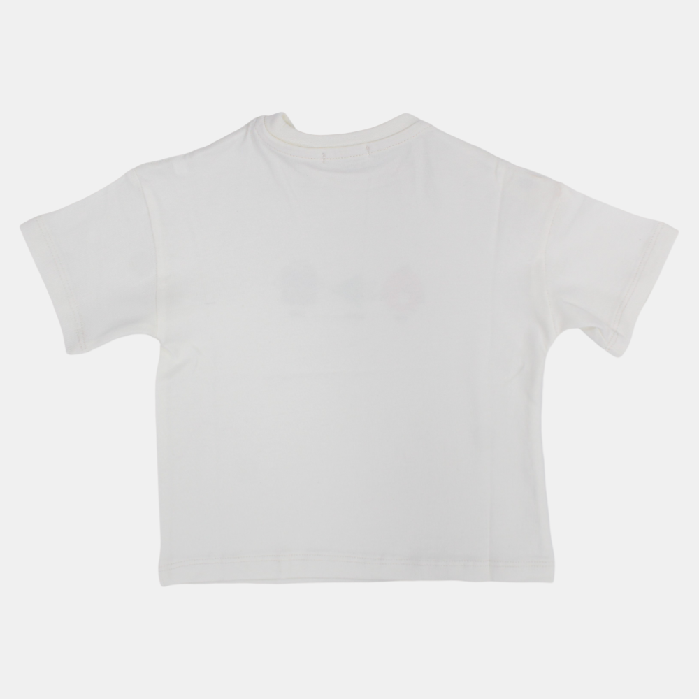 Unisex Baby Off-white "Circle Triangle Square" Cotton T-Shirt