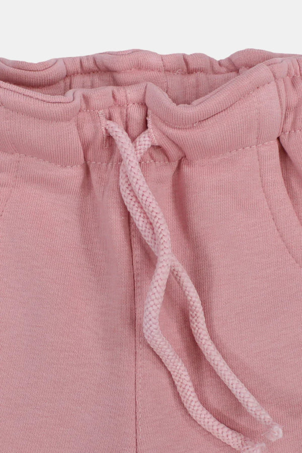 Unisex Baby Dusty Pink Cotton Shorts