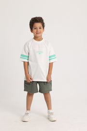 Unisex Kids Cotton T-Shirt – Off-white "Playing Outdoors"