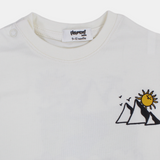 Unisex Baby Off-white Pyramids Cotton T-Shirt