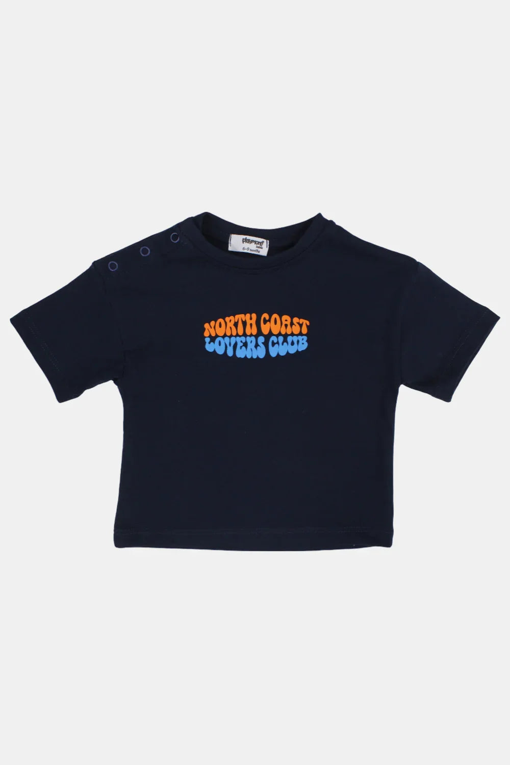 Unisex Baby Navy "NORTH COAST" Cotton T-Shirt