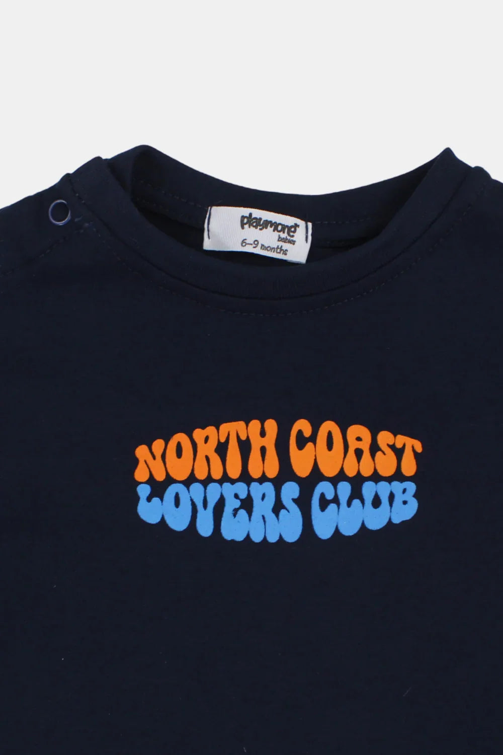 Unisex Baby Navy "NORTH COAST" Cotton T-Shirt