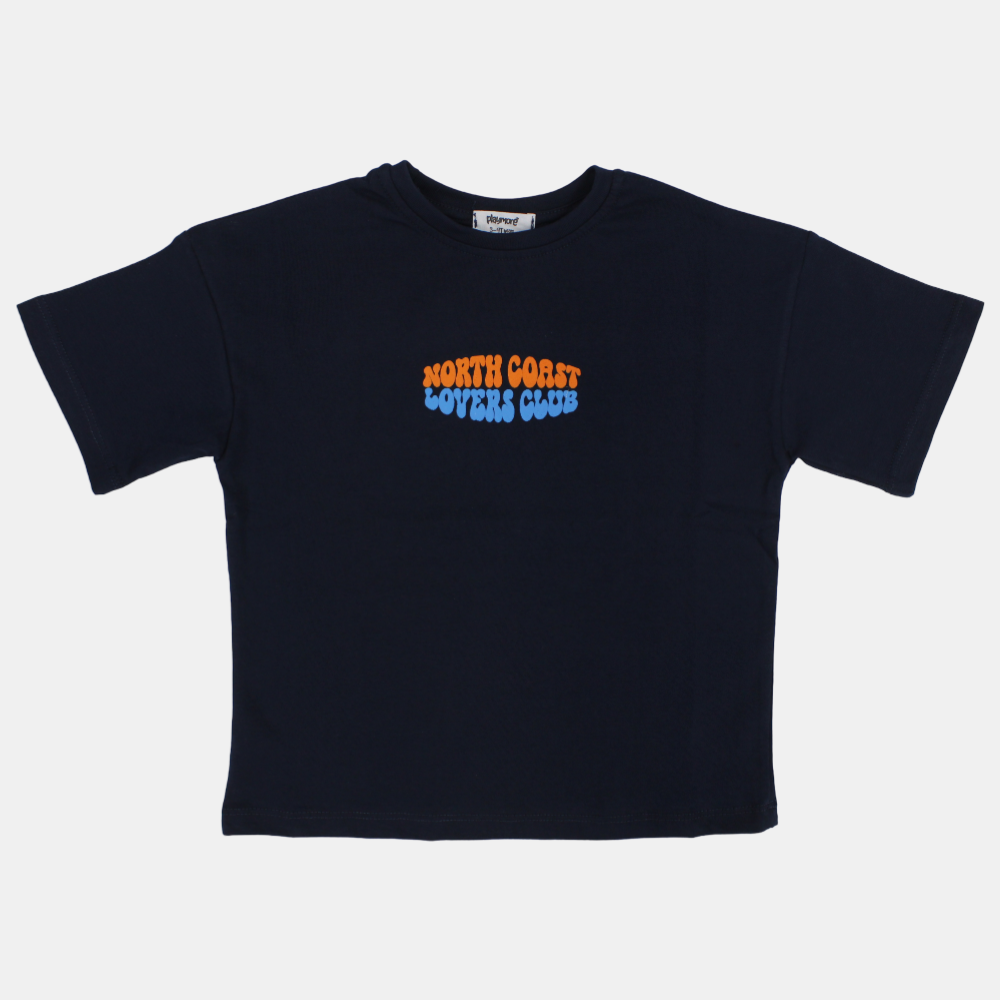 Unisex Baby Navy "NORTH COAST" Cotton T-Shirt