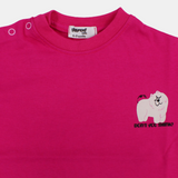 Unisex Baby Fuchsia "Don’t You Think" Cotton T-Shirt