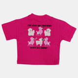Unisex Baby Fuchsia "Don’t You Think" Cotton T-Shirt