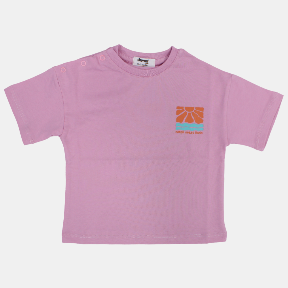 Unisex Baby Pink "NORTH COAST LOVIN" Cotton T-Shirt