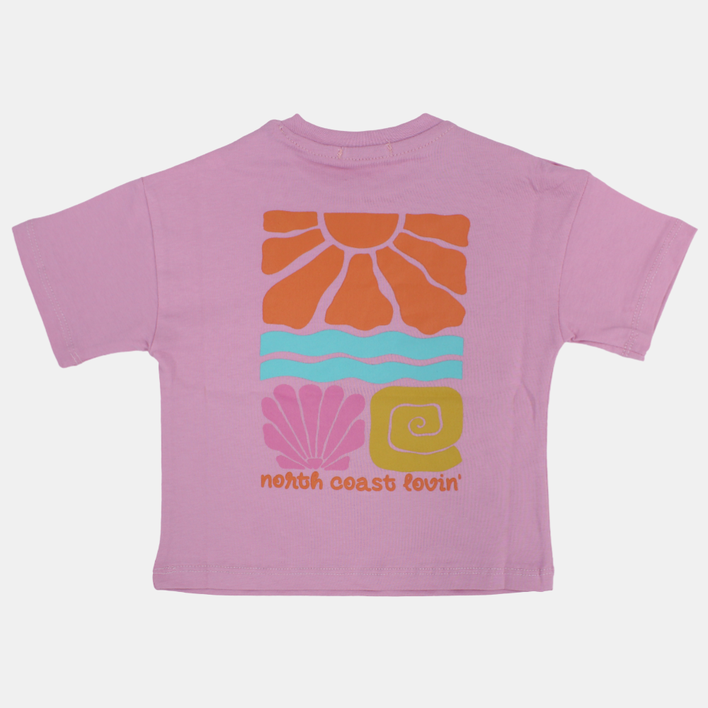 Unisex Baby Pink "NORTH COAST LOVIN" Cotton T-Shirt