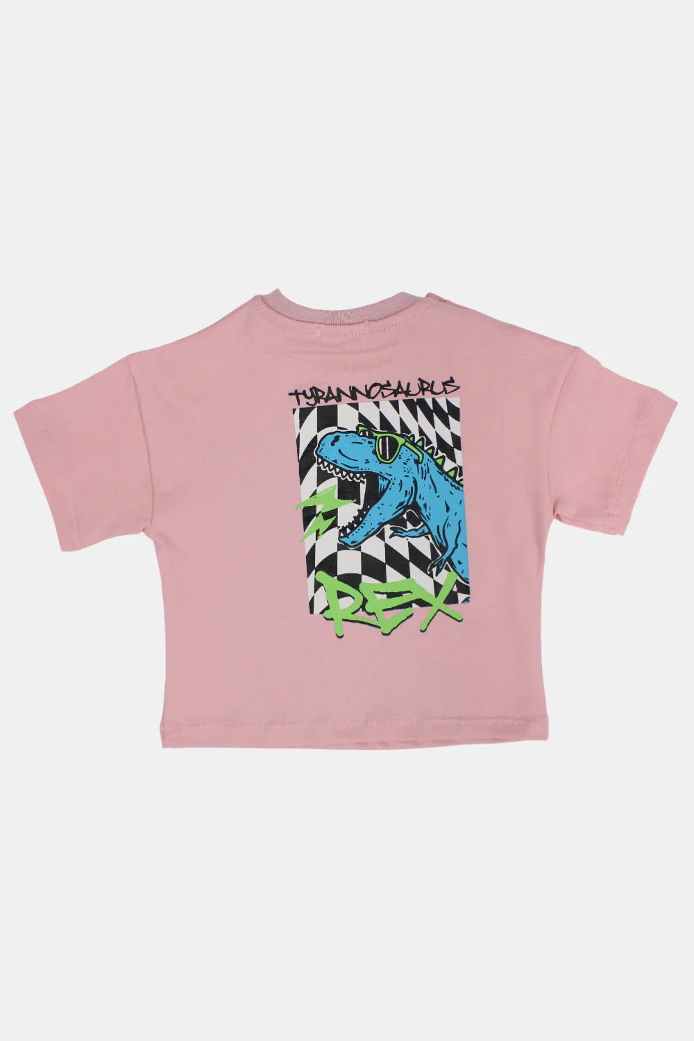 Unisex Baby Dustypink "TYRANOSAURUS REX" Cotton T-Shirt