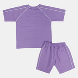 Unisex Kids Cotton Outfit Set – Purple "ONLY FUN MOMENTS"