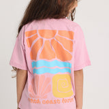 Unisex Kids Pink "NORTH COAST LOVIN" Short-Sleeved T-Shirt