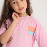 Unisex Kids Pink "NORTH COAST LOVIN" Short-Sleeved T-Shirt