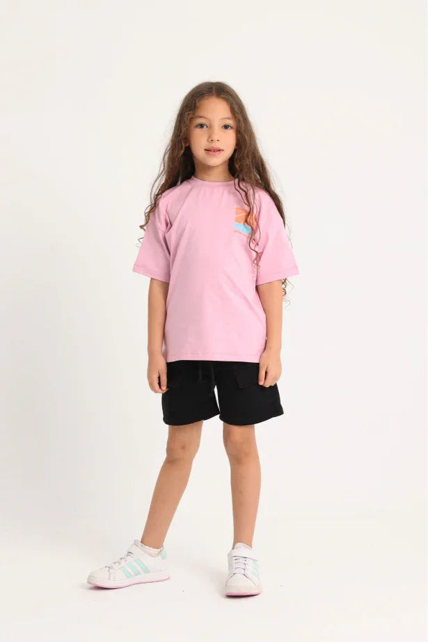 Unisex Kids Pink "NORTH COAST LOVIN" Short-Sleeved T-Shirt - Clothing - Playmore