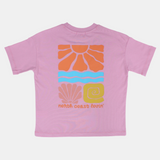 Unisex Kids Pink "NORTH COAST LOVIN" Short-Sleeved T-Shirt