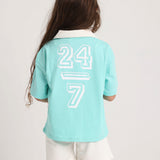 Unisex Kids Cotton T-Shirt – Aqua "PLAYMORE"