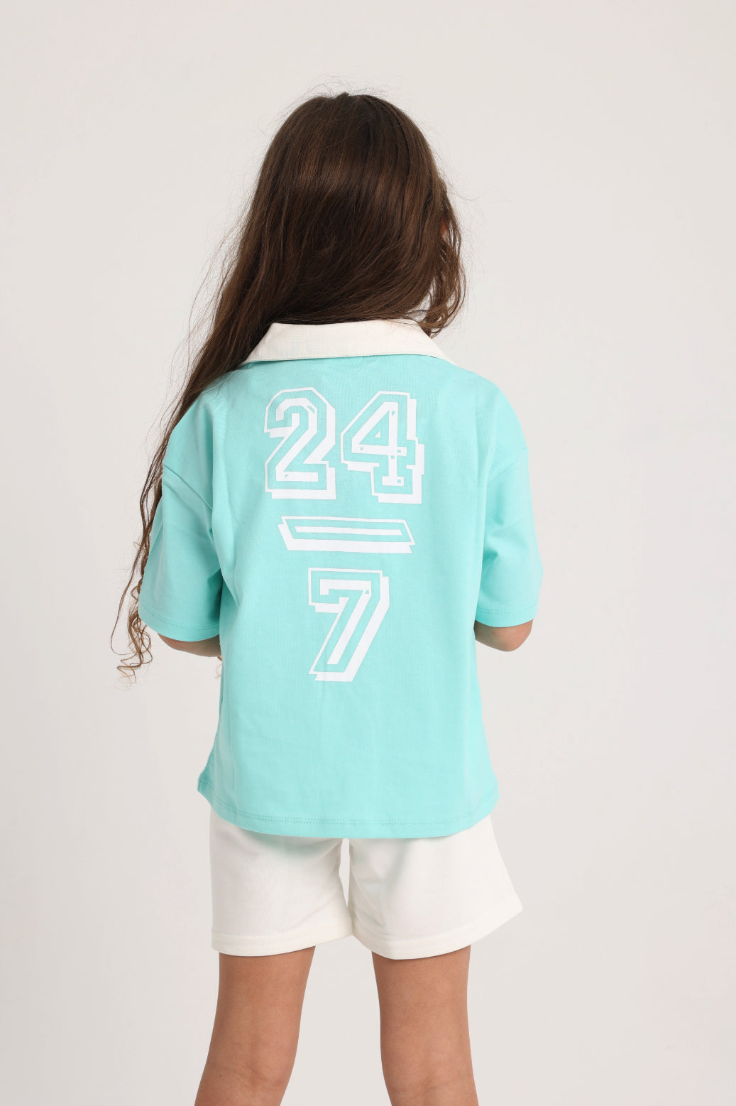Unisex Kids Cotton T-Shirt – Aqua "PLAYMORE"