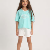 Unisex Kids Cotton T-Shirt – Aqua "PLAYMORE"