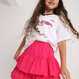 Unisex Kids Short-Sleeved Cotton T-Shirt – White "PLAYING OUTDOORS"