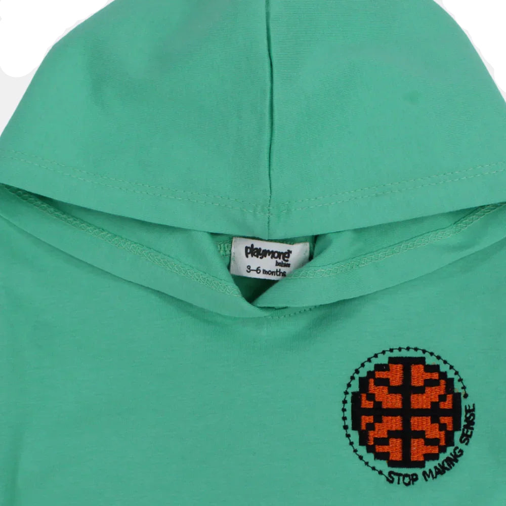 Unisex Baby Mint "STOP MAKING SENSE" Hooded T-Shirt