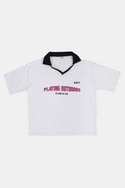 Unisex White "PLAYING OUTDOORS" T-Shirt