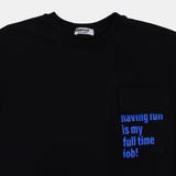 Unisex Cotton T-Shirt – Black "Full Time Job" Print