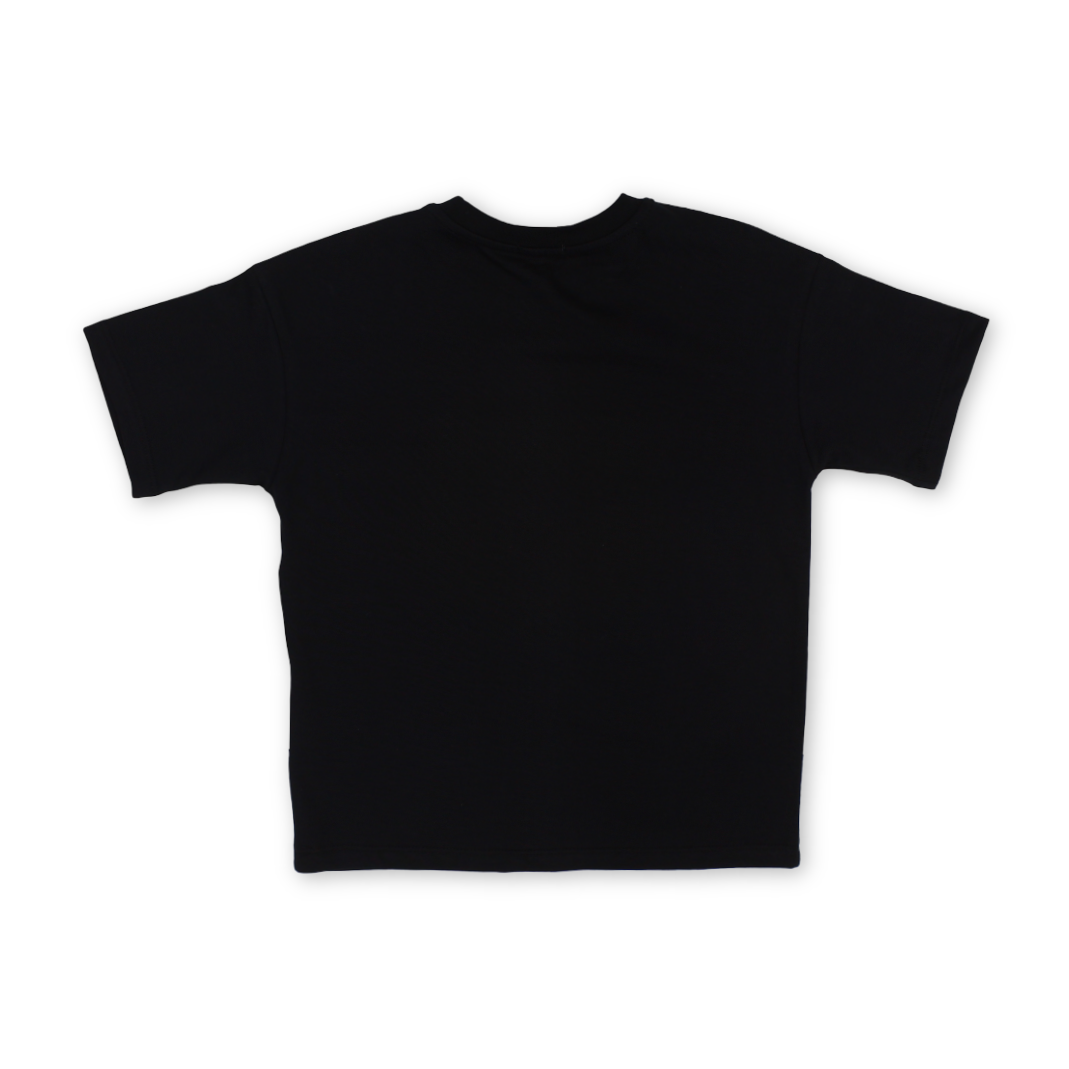 unisex kids black full time job cotton t-shirt