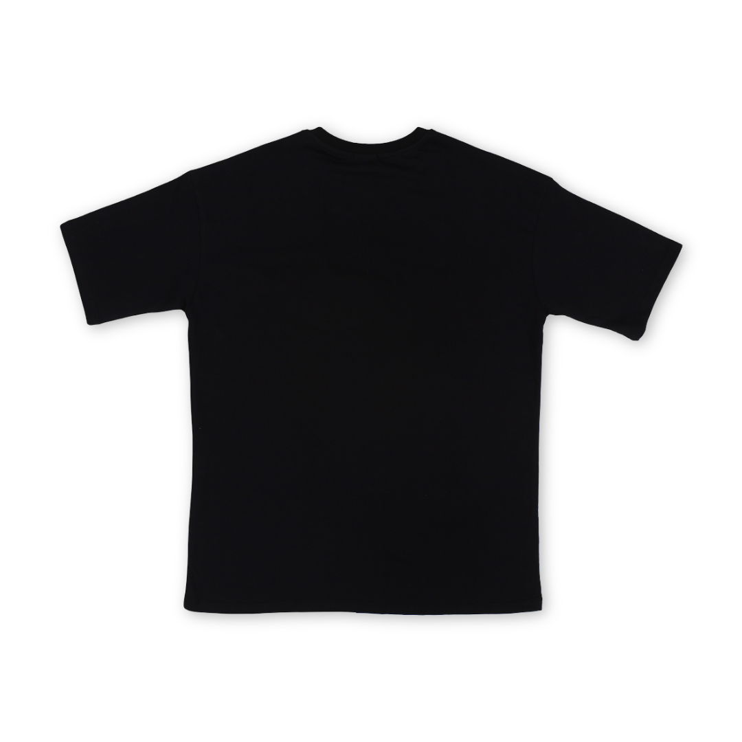 Teens Black Cotton T-Shirt – "Full Time Job" Print